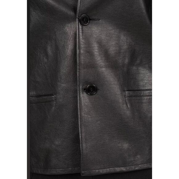 Saint Laurent Black Leather Blazer - Size FR36 / XS - Picture 4 of 4